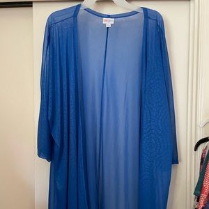 LulaRoe blue open cardigan